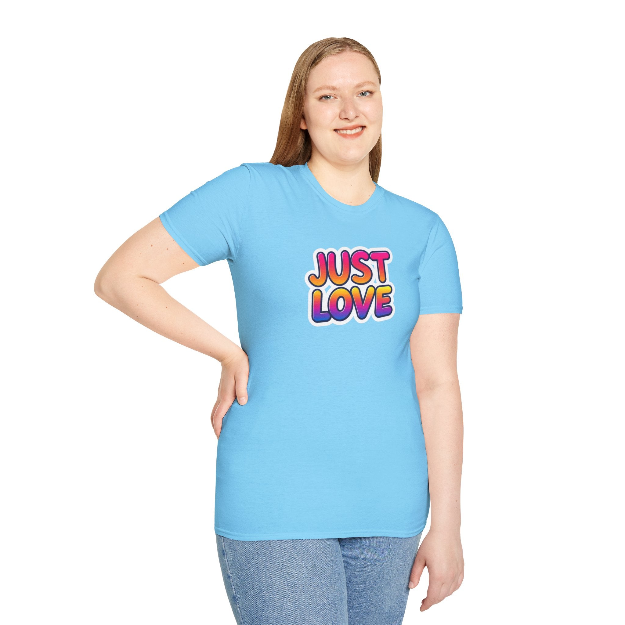 Just Love Unisex Softstyle T-Shirt | Perfect for Pride, Anniversaries, and Everyday Wear