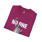 Unisex Softstyle T-Shirt - 'No One Is Illegal' Graphic Tee for Social Justice Advocates