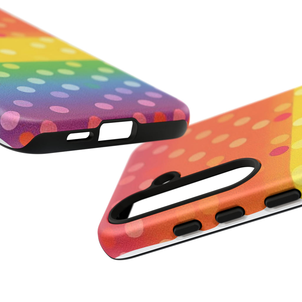 Rainbow Polka-Dot Tough Case for Android