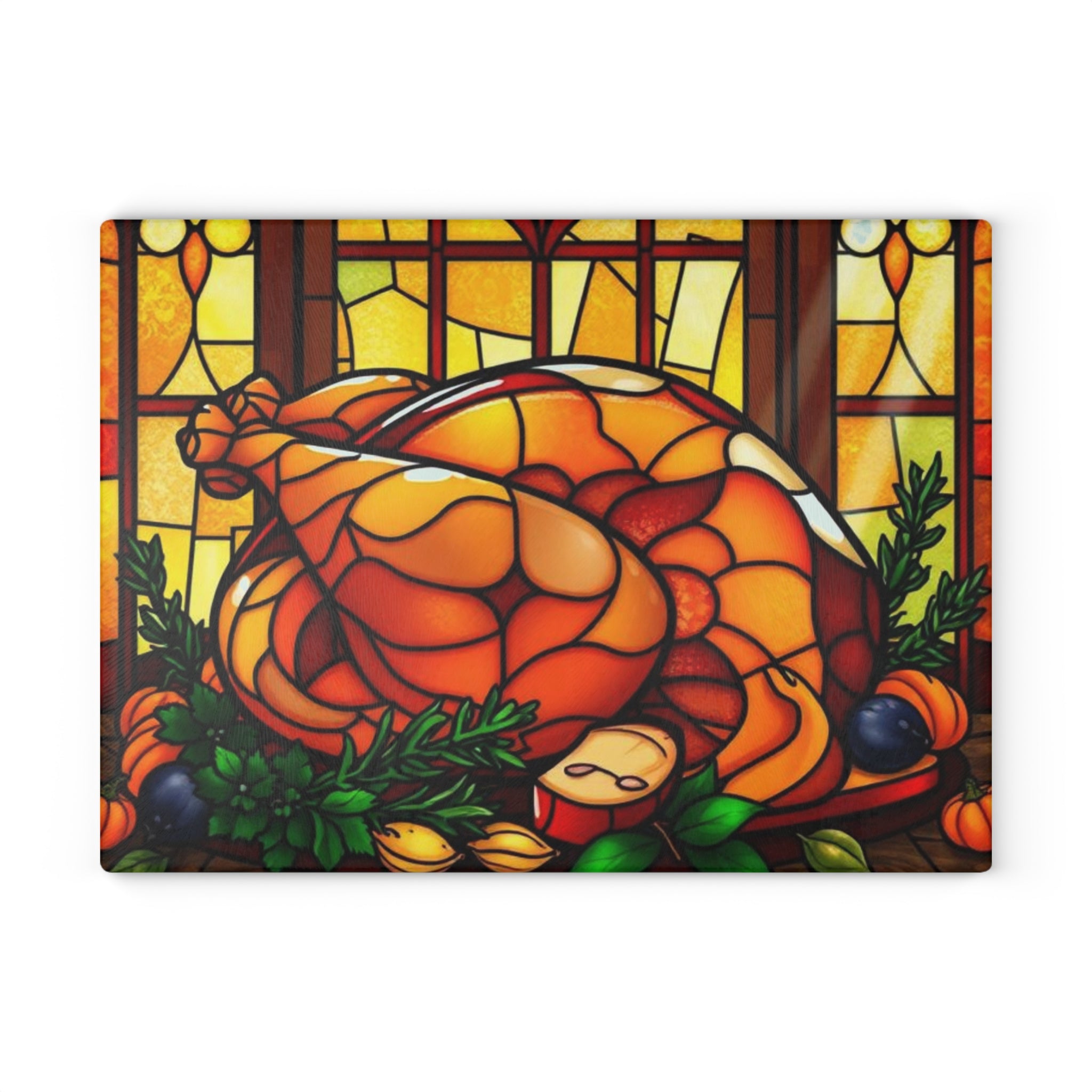 Stained Glass Thanksgiving Cutting Board - Perfect for Holiday Cooking