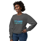 Unisex Lightweight Crewneck Sweatshirt -More Love Less Hate