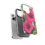 Tropical Hibiscus Phone Case for iPhone — Floral Tough Protective Cover
