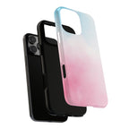 Pastel Cloud Tough Phone Case for iPhone Pink & Blue Gradient Protective Cover