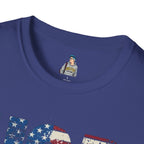 Patriotic Unisex Softstyle T-Shirt - "USA" & History Quote Design