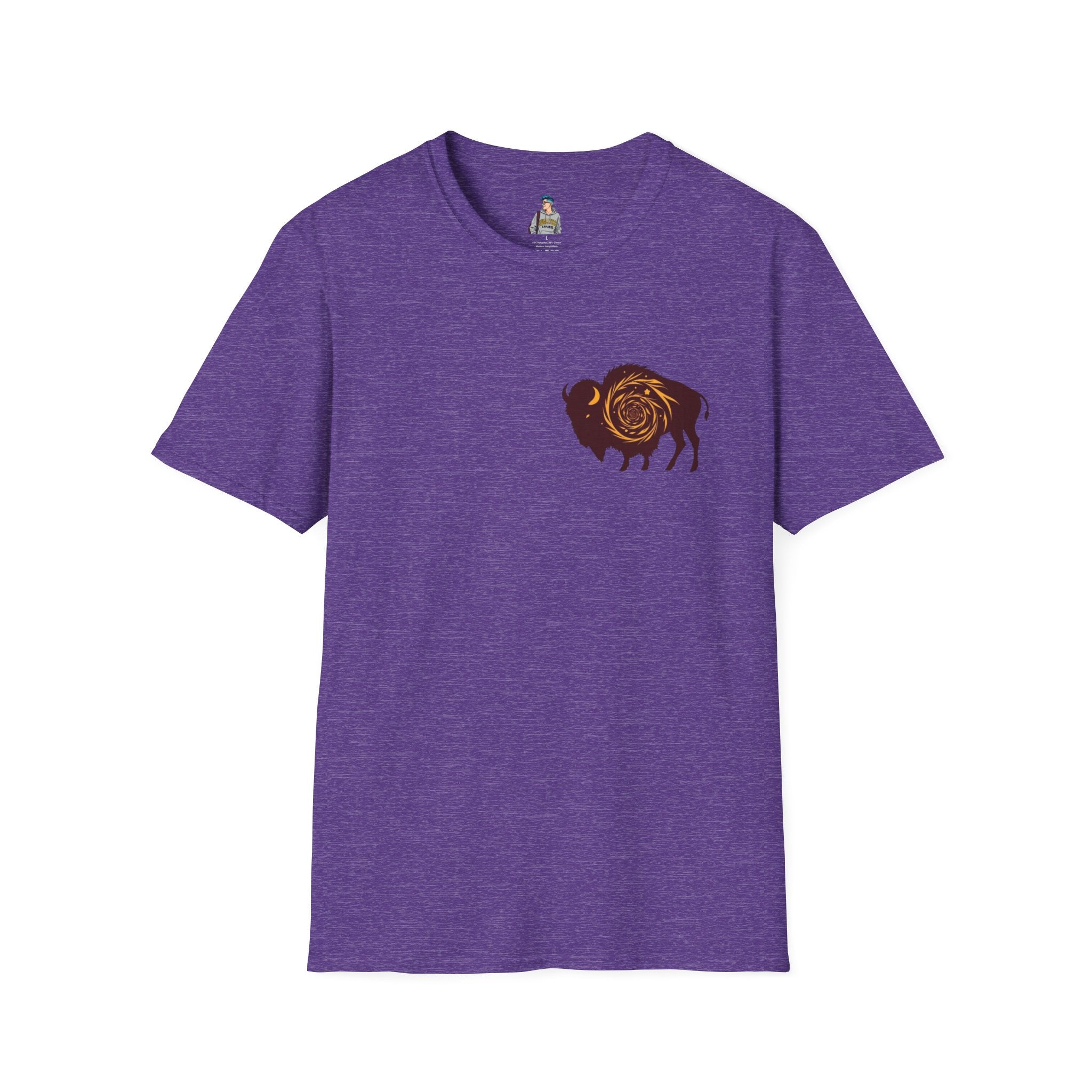 Buffalo Spiral Design Unisex Softstyle T-shirt