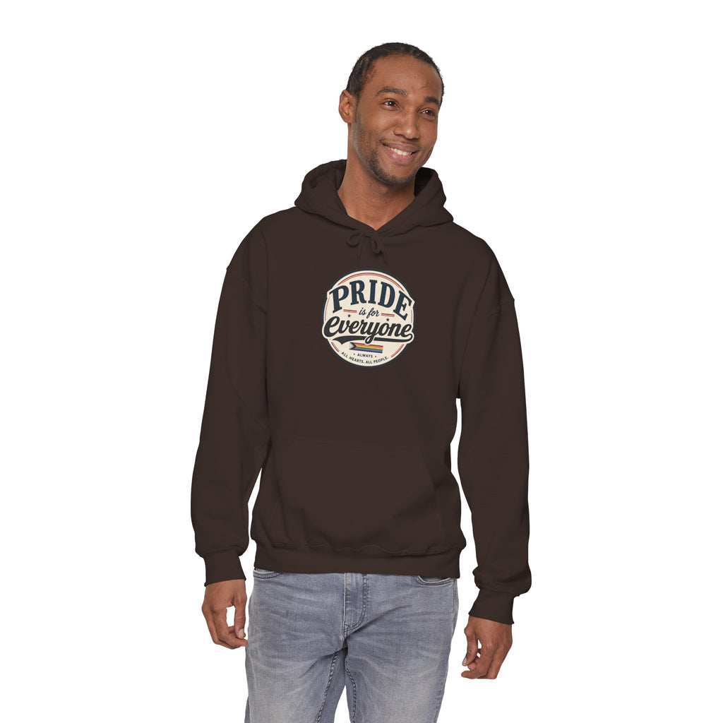 Pride Is For Everyone Pullover Hoodie — Vintage Graphic Inclusivity Sweatshirt