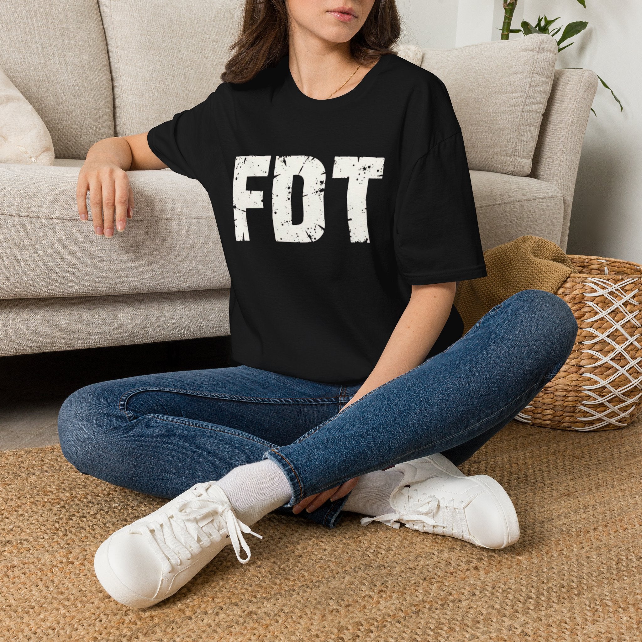 FDT Political Protest Distressed Graphic T-Shirt