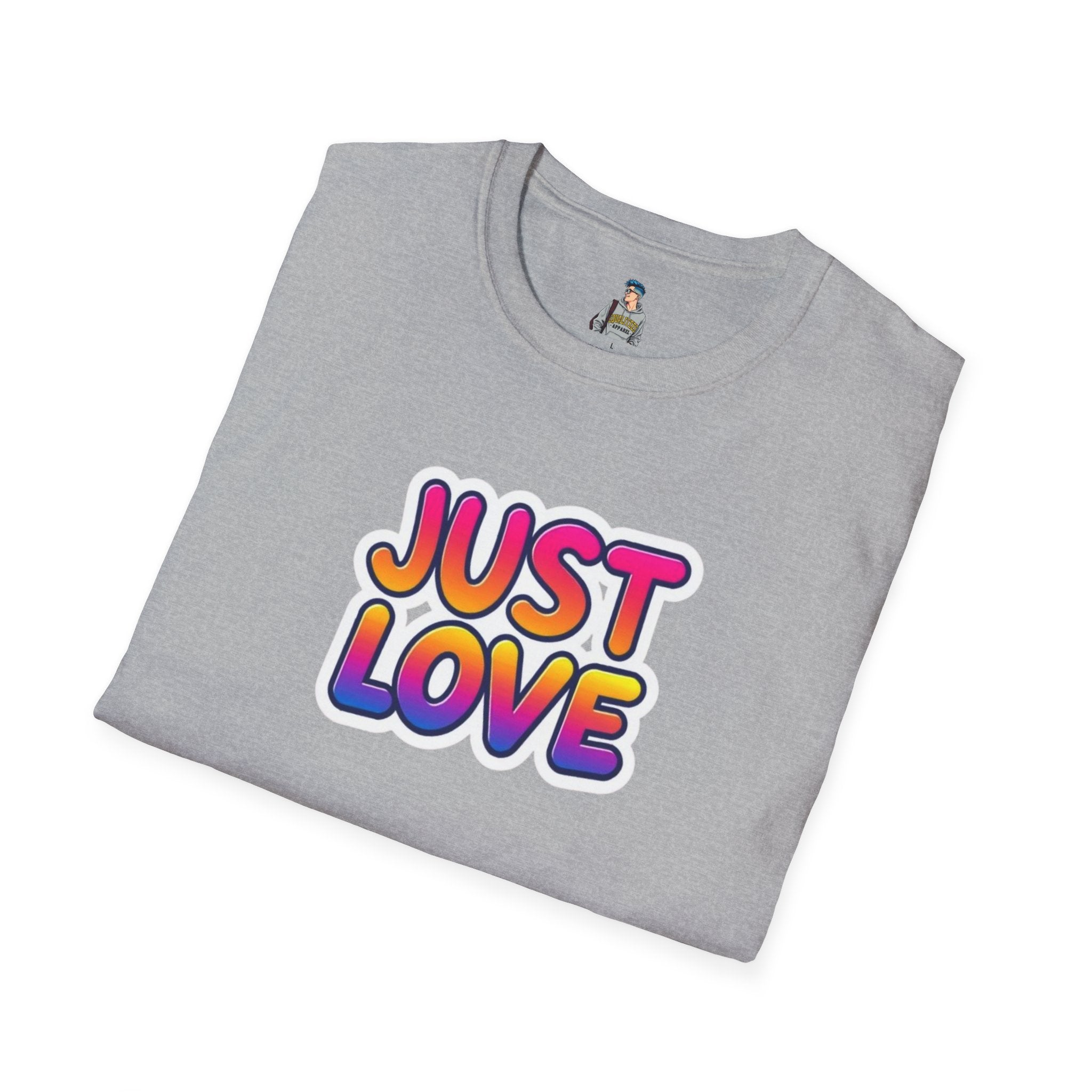 Just Love Unisex Softstyle T-Shirt | Perfect for Pride, Anniversaries, and Everyday Wear
