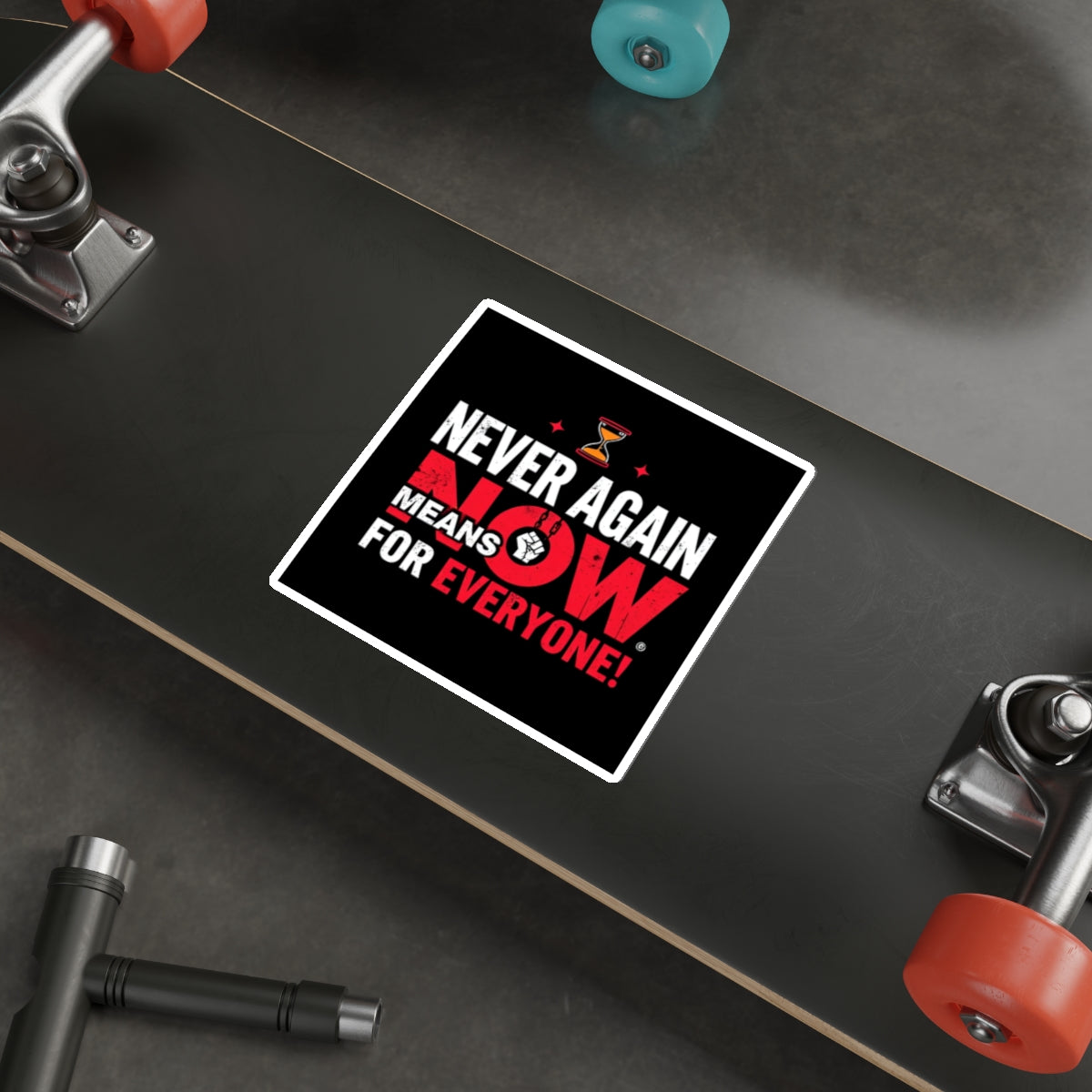 Die-Cut Stickers -  Stop Genocide - Never Again Means NOW for EVERYONE.