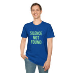 Silence Not Found T-Shirt — Bold Neon Text Tee
