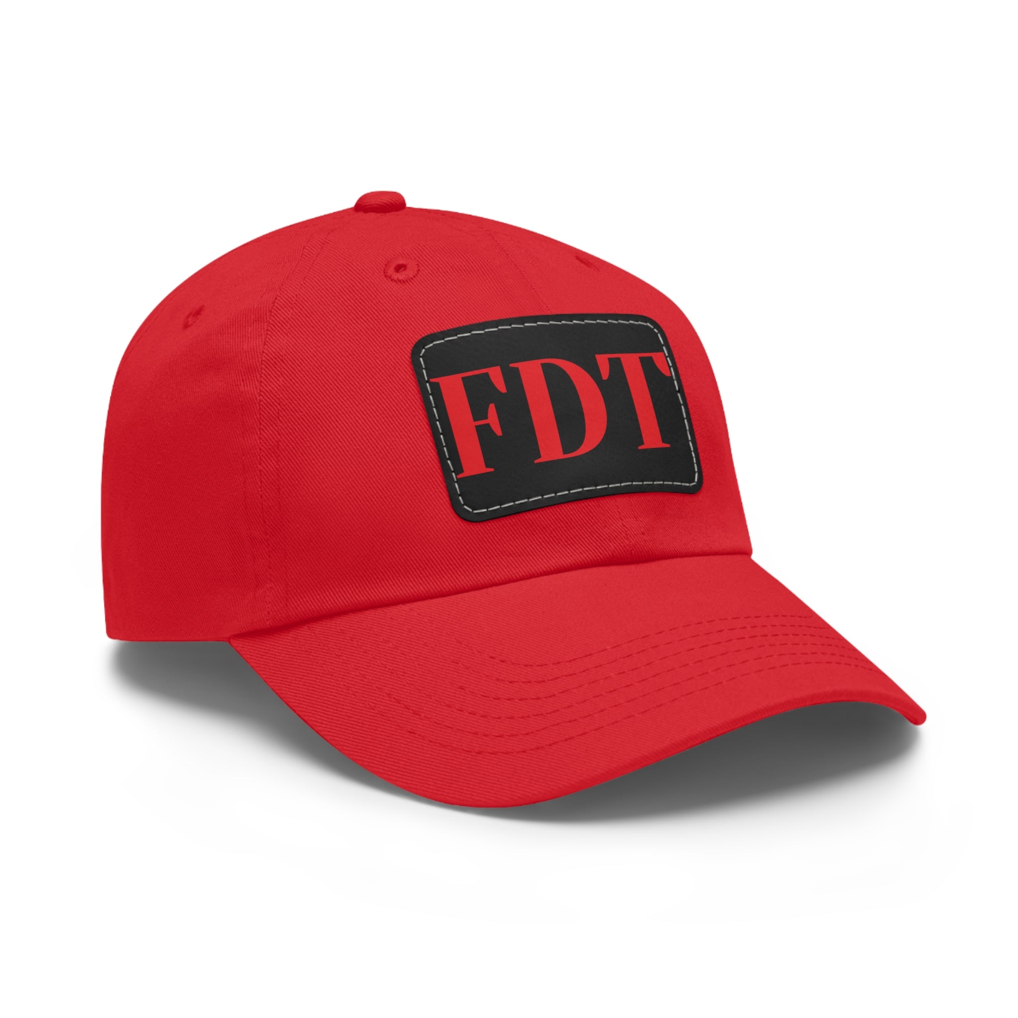 Stylish Dad Hat with FDT Leather Patch - Casual Sun Protection for Dads