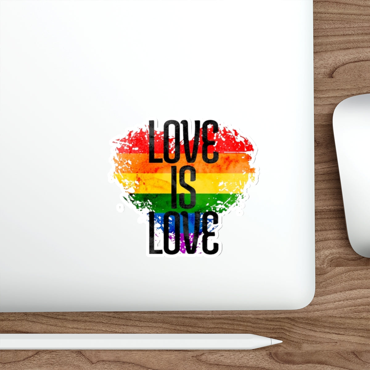 Die-Cut Stickers - Love is Love Rainbow Heart