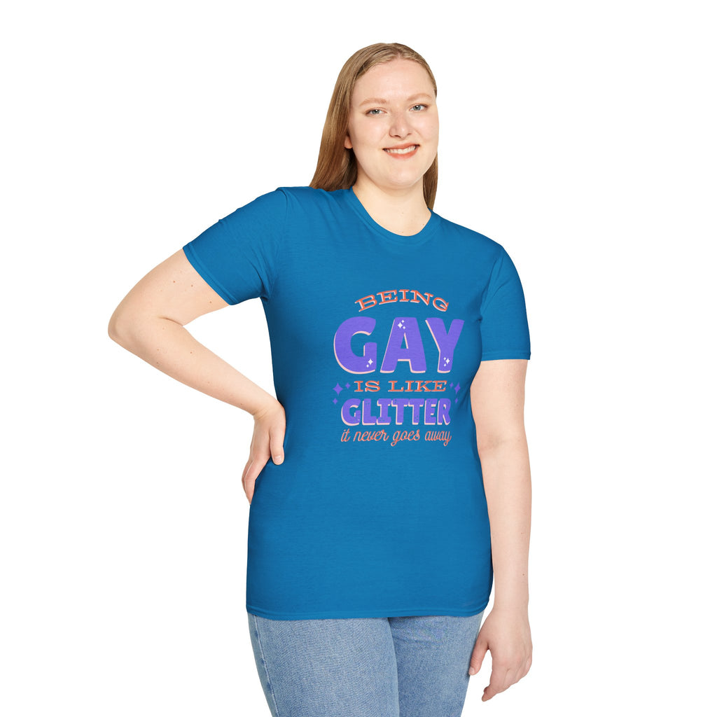 Being Gay Is Like Glitter Pride Tree Las Vegas T-Shirt