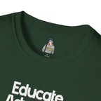 Educate. Advocate. Celebrate. Minimalist Pride T-Shirt - EqualiTees.Me