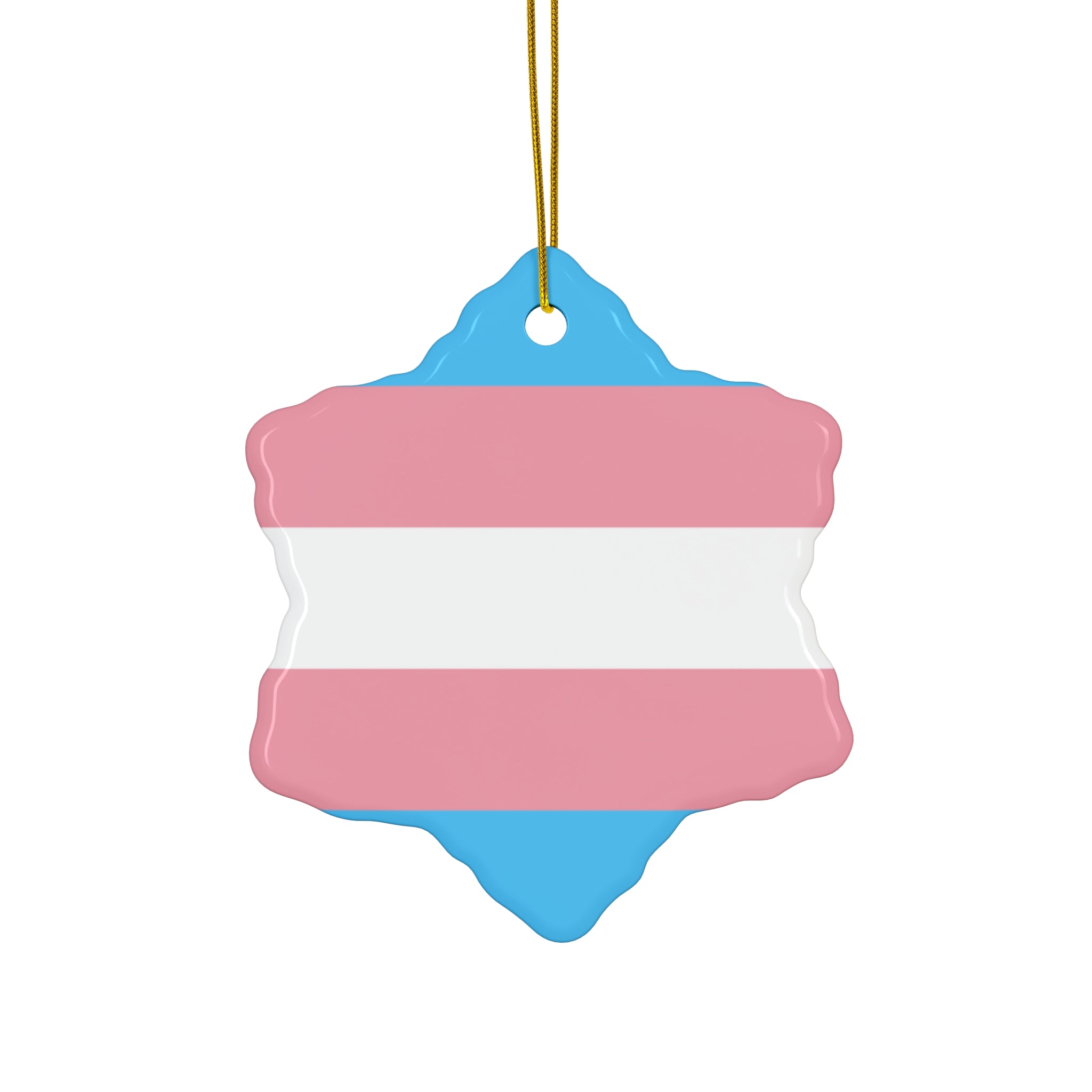 Transgender Pride Ceramic Ornament - 4 shapes