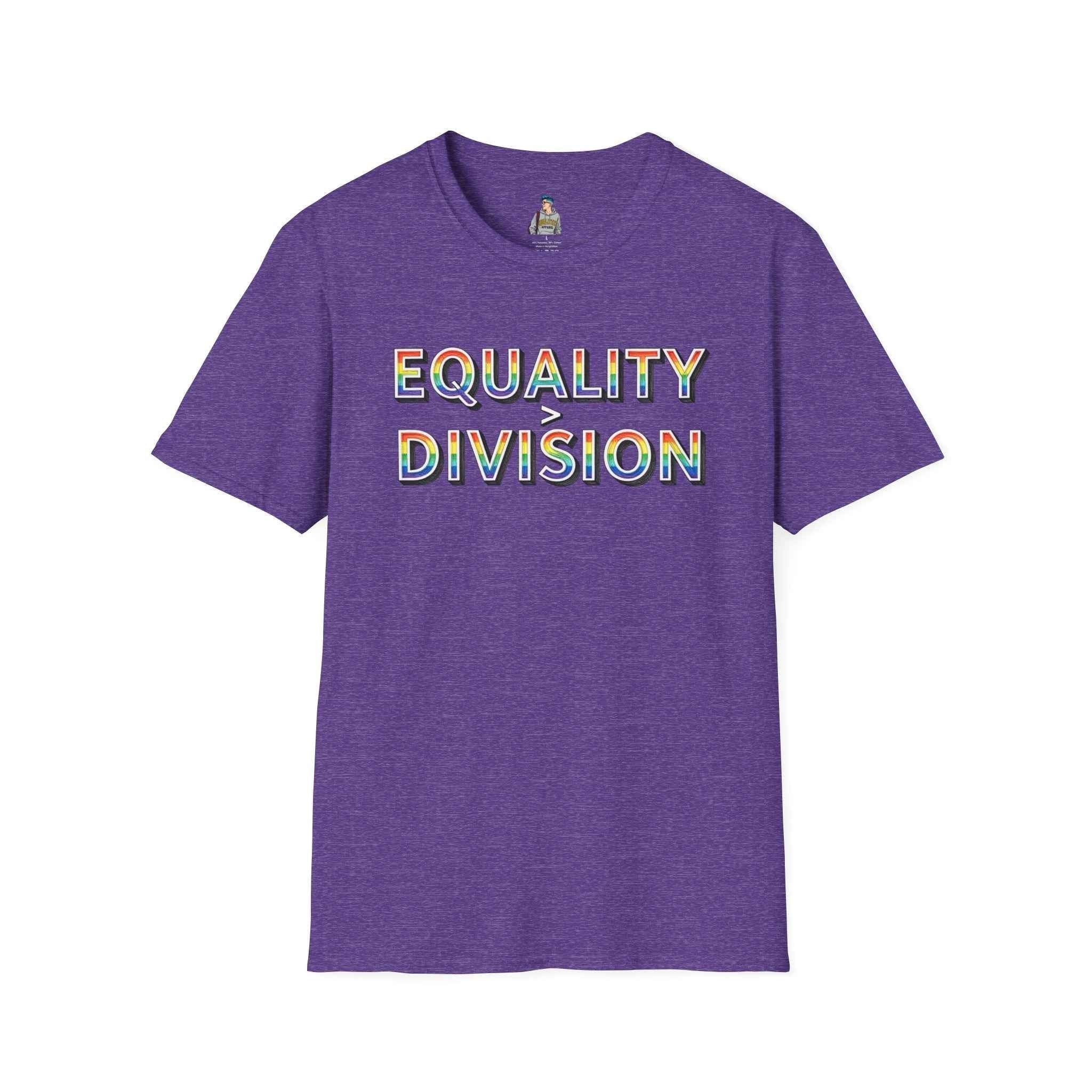 Equality is Greater Than Division T-Shirt — Rainbow Pride Graphic Tee
