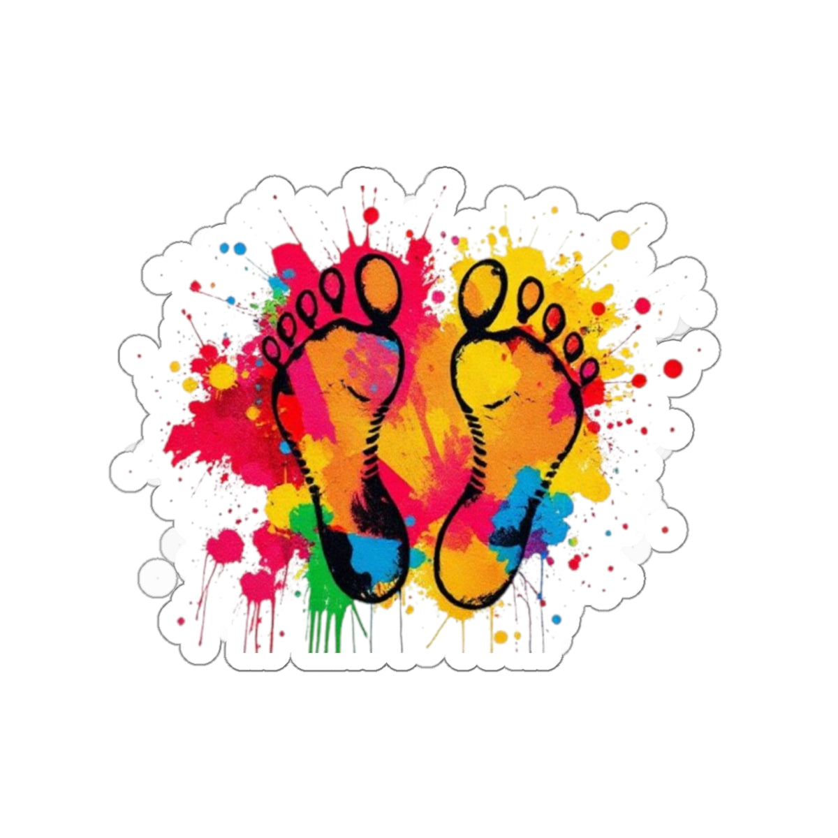 Die-Cut Stickers - Rainbow Feet