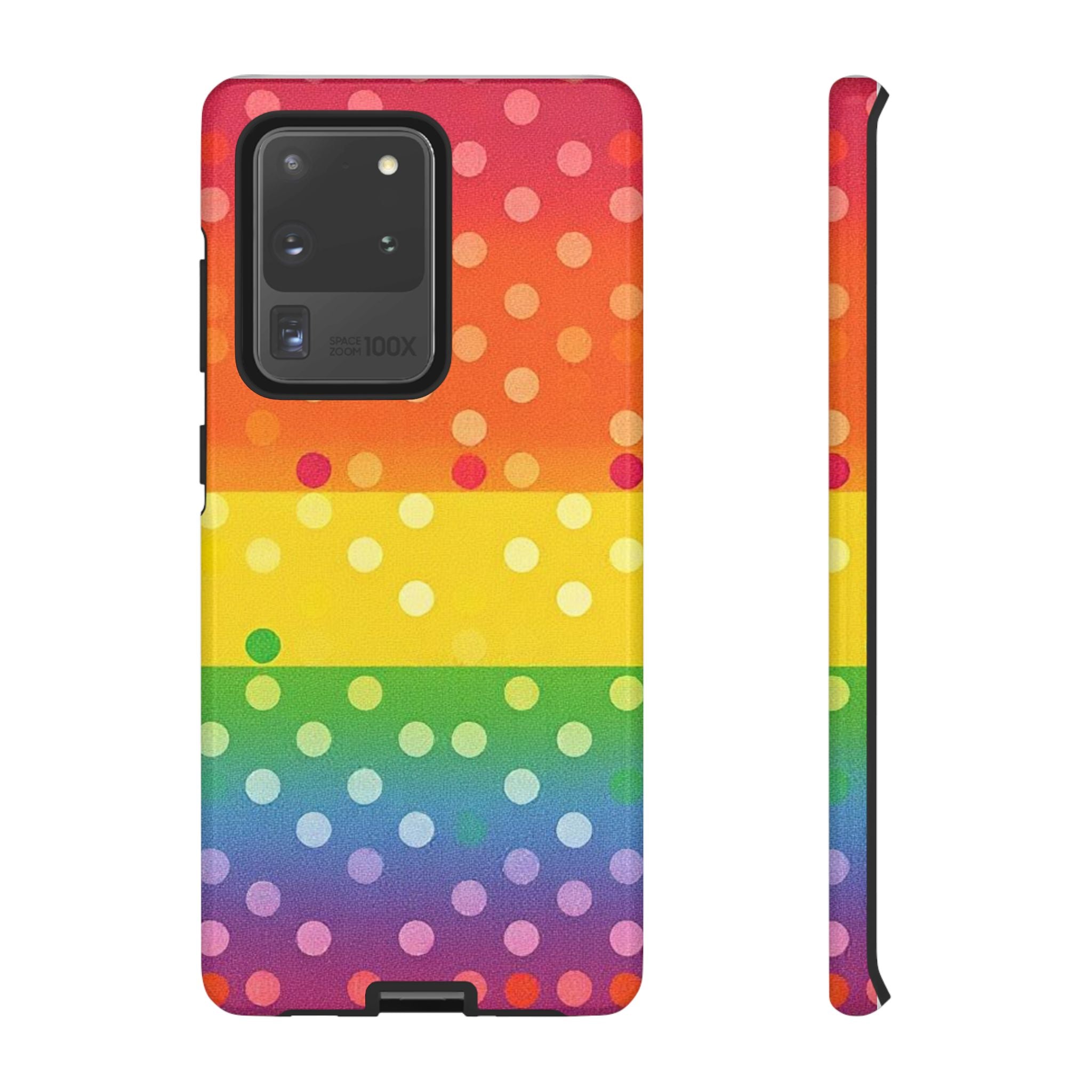 Rainbow Polka-Dot Tough Case for Android