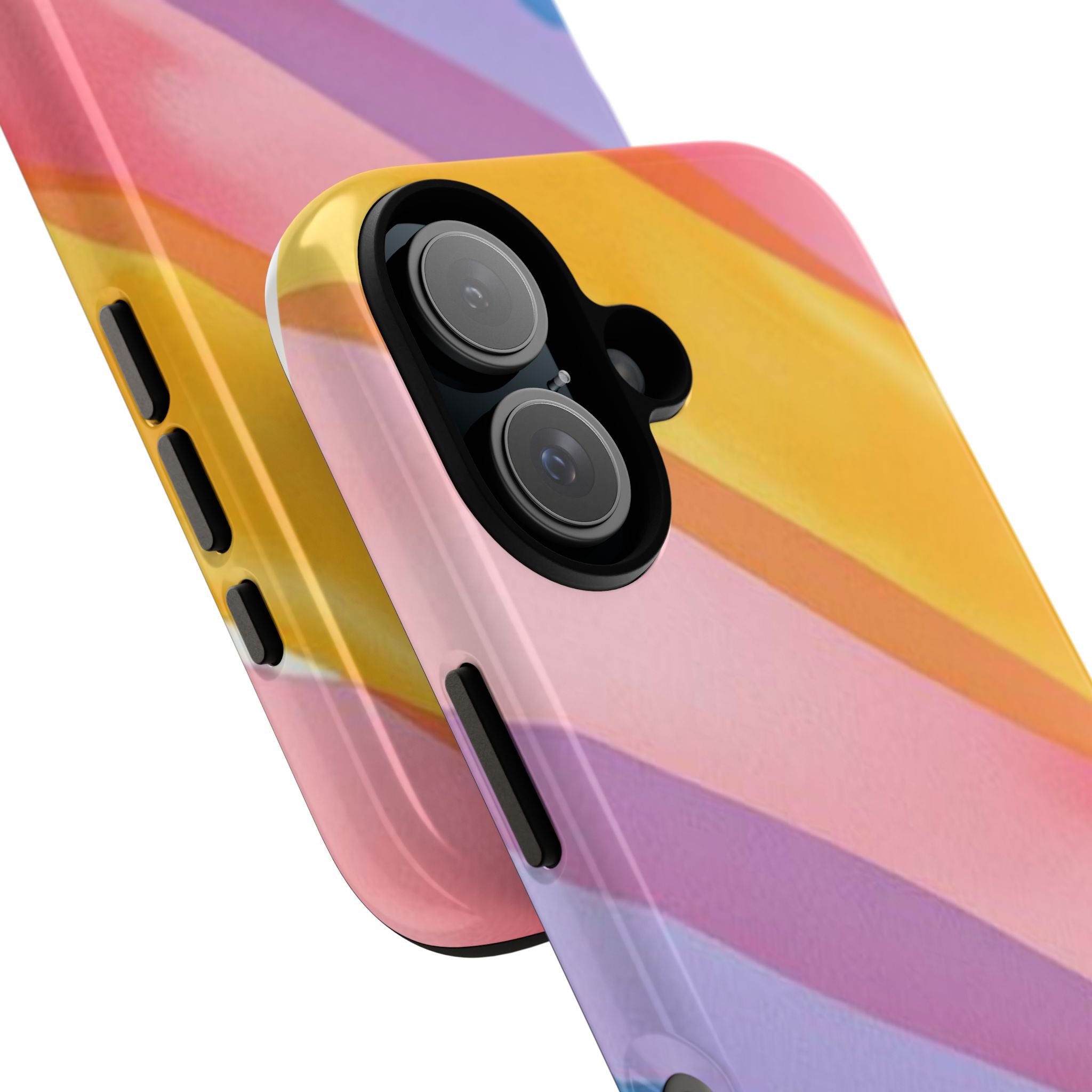 Colorful Diagonal Watercolor Tough Phone Case for iPhone