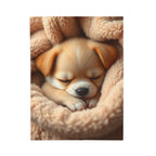Cozy Pup Velveteen Plush Blanket – Adorable Dog Design for Comfort and Warmth