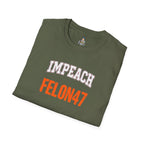 Impeach Felon47 Unisex Softstyle T-Shirt - USA Graphic Statement Tee