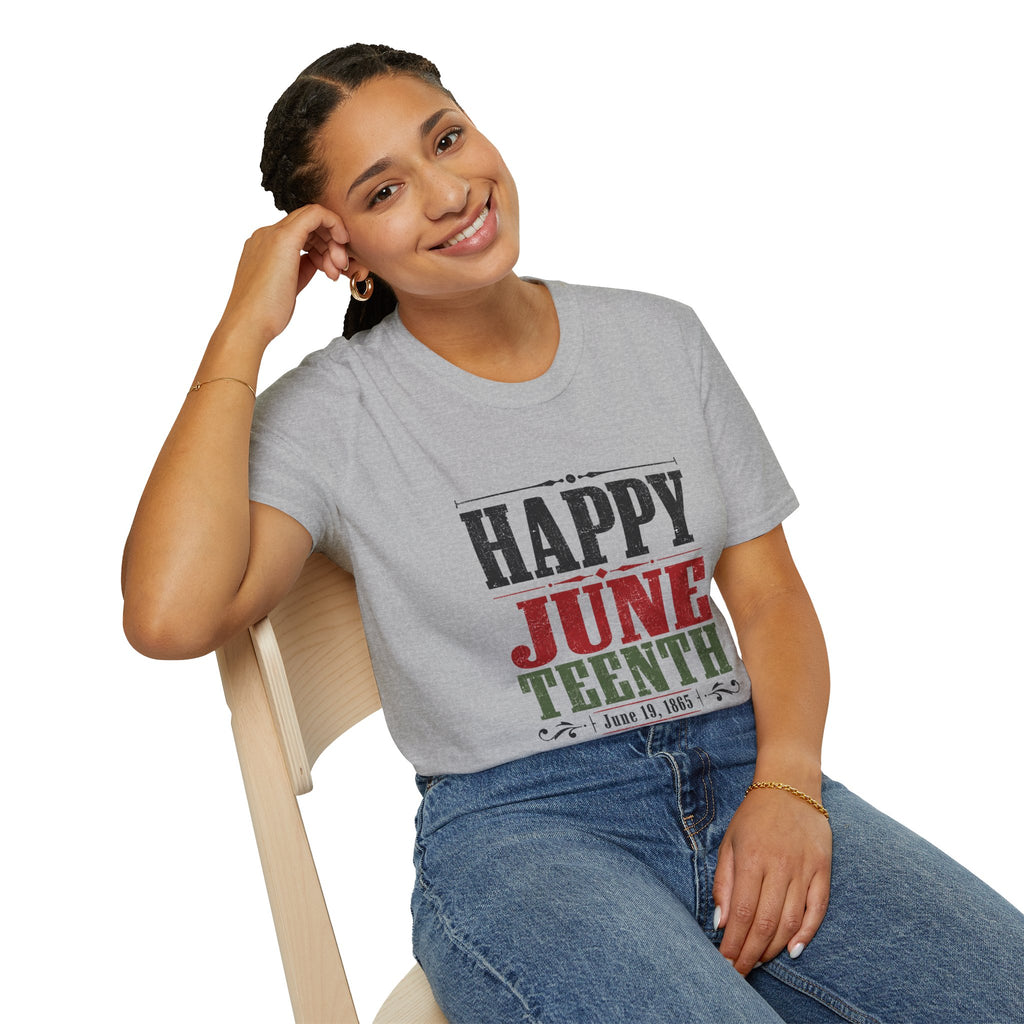 Juneteenth T-Shirt — "Happy Juneteenth" Celebration Tee