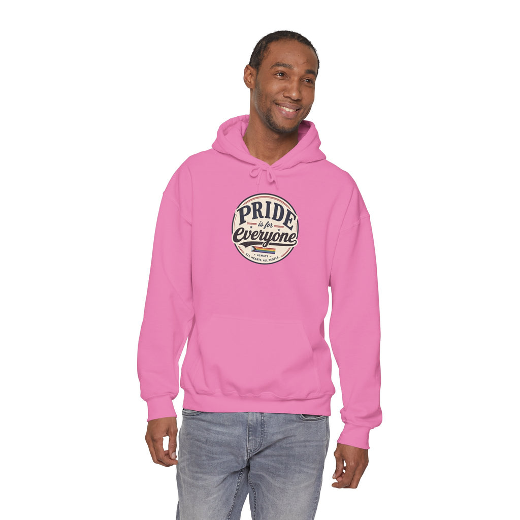 Pride Is For Everyone Pullover Hoodie — Vintage Graphic Inclusivity Sweatshirt
