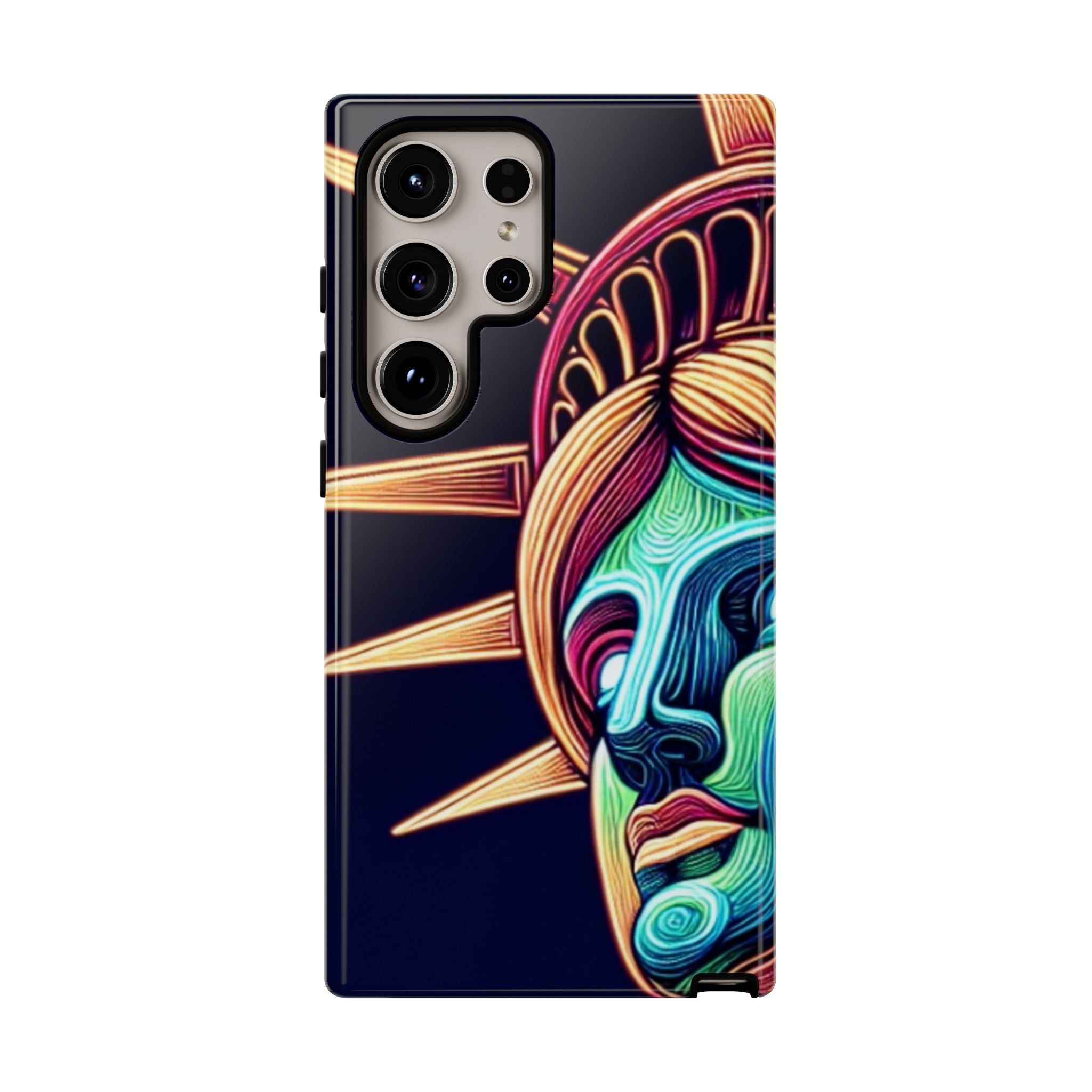 Statue of Liberty Neon Glowing Art Tough Case for Android & iPhone