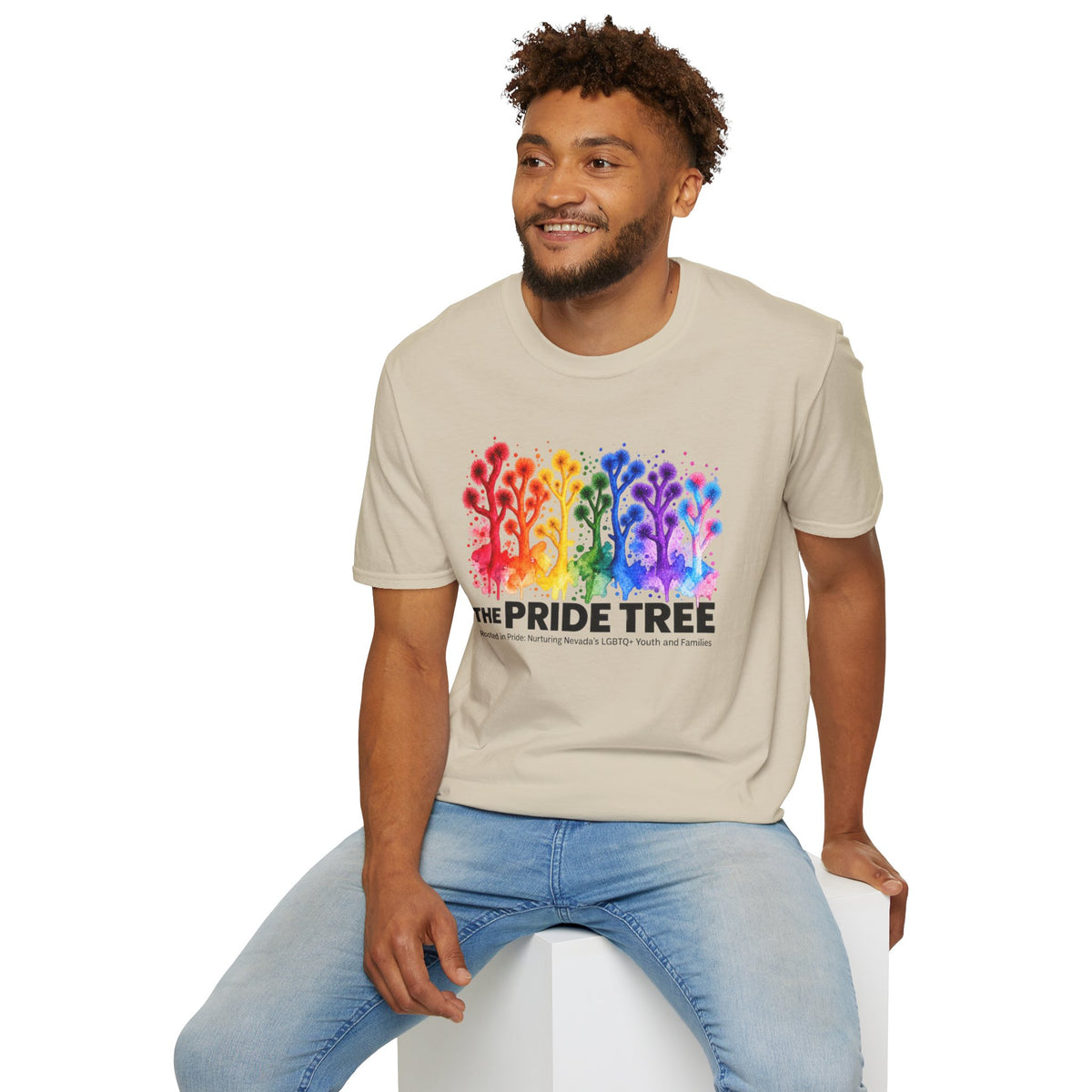 Pride Tree Las Vegas T-Shirt - Black Text