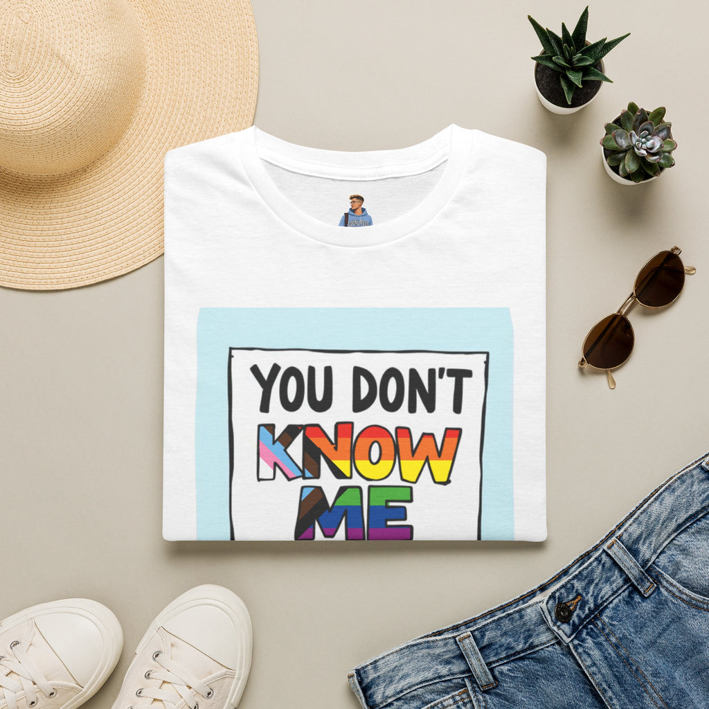 You Don't Know Me Enough to Hate Me Inclusive Pride T-Shirt - Unisex Softstyle Tee for Casual Wear