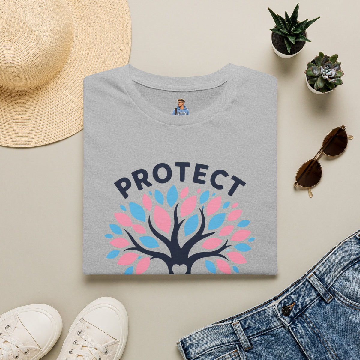 Protect Trans Kids Pride Tree Las Vegas T-Shirt
