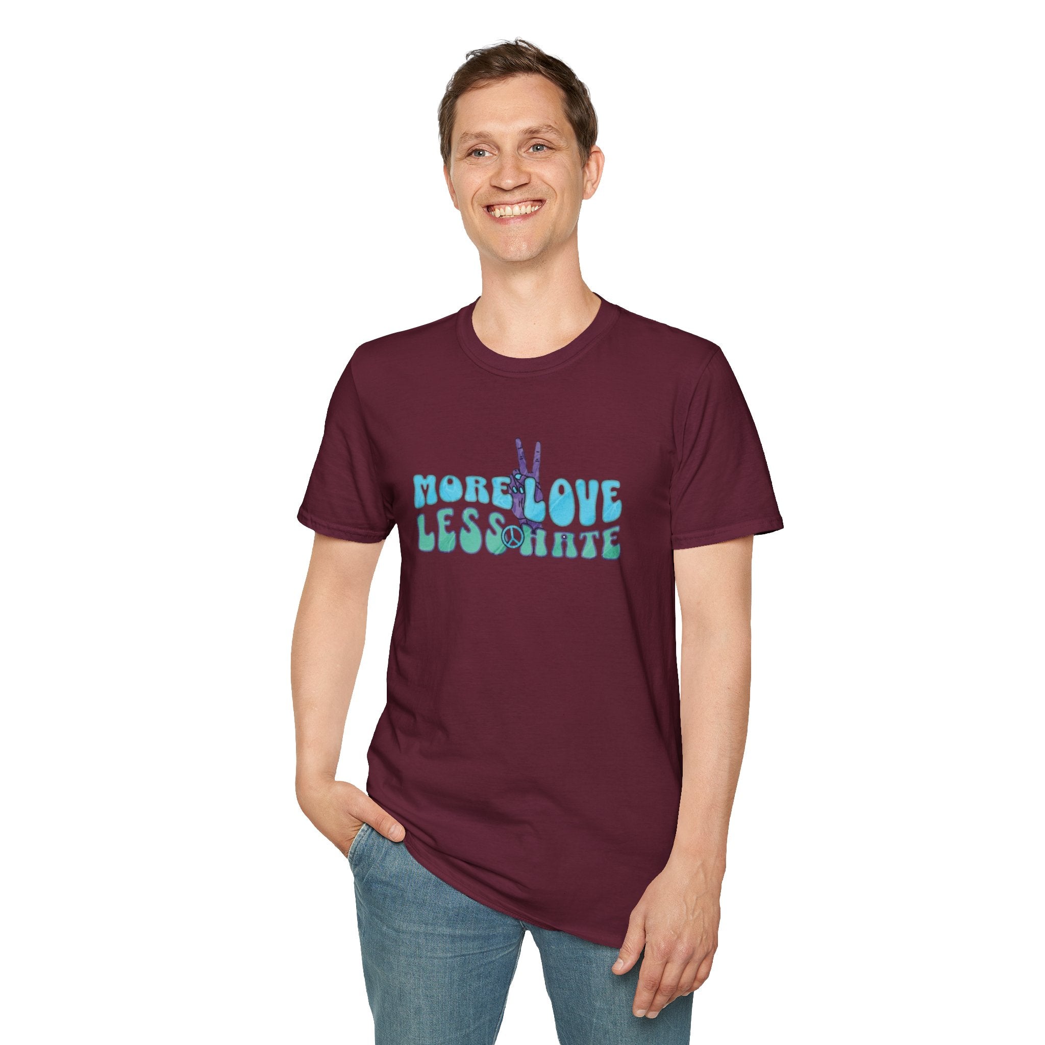 More Love Less Hate Unisex Softstyle T-Shirt