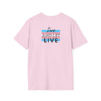 Live and Let Live Safety Pin Unisex Softstyle T-Shirt - Casual LGBTQ+ Pride Tee