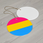 Pansexual Pride Ceramic Ornament - 4 Colorful Shapes for Celebrations