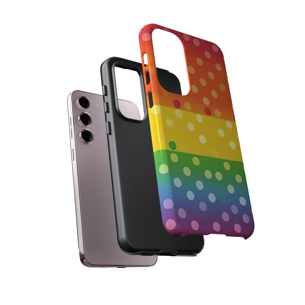 Rainbow Polka-Dot Tough Case for Android