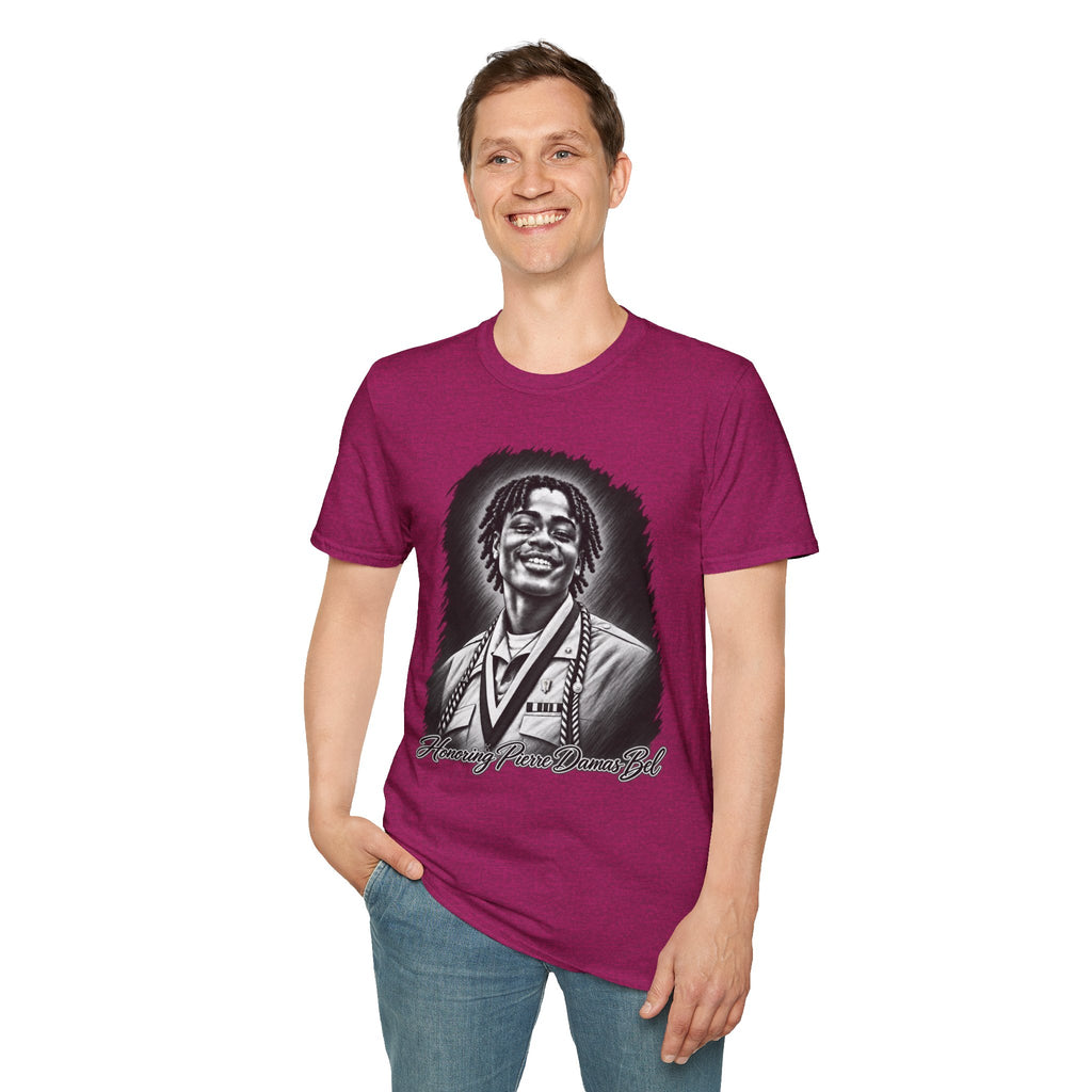 Smiling Portrait Front - In Memory of Pierre Damas Bel T-Shirt
