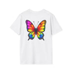 Rainbow Butterfly Cocoon Pride T-Shirt | Unisex Softstyle Tee