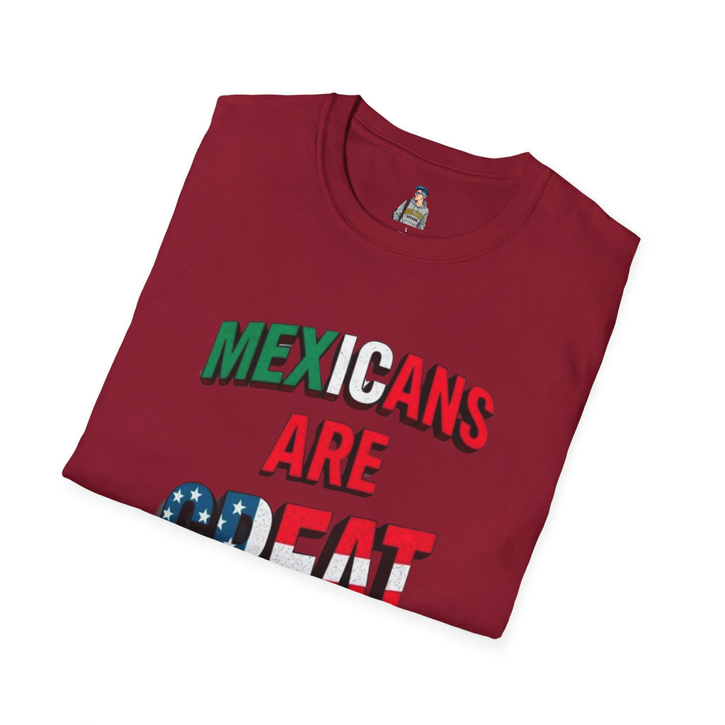 Unisex Softstyle T-Shirt - Mexicans Are Great Americans | Bilingual Pride Tee