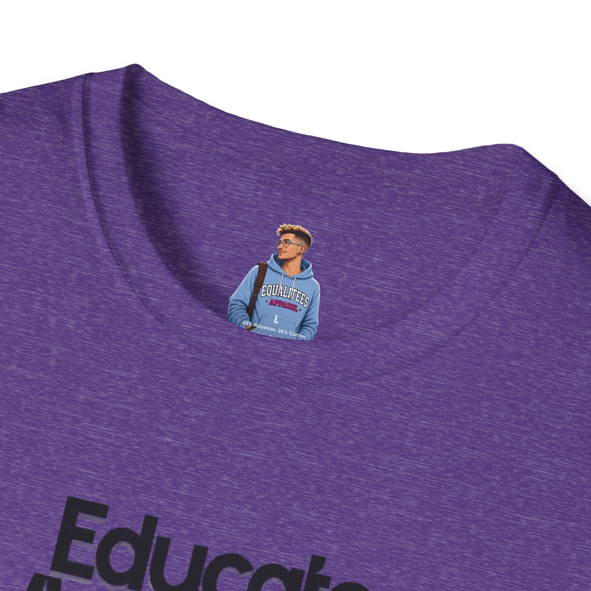 Teacher Advocate T-Shirt - Subtle Pride Educate Advocate Celebrate Design