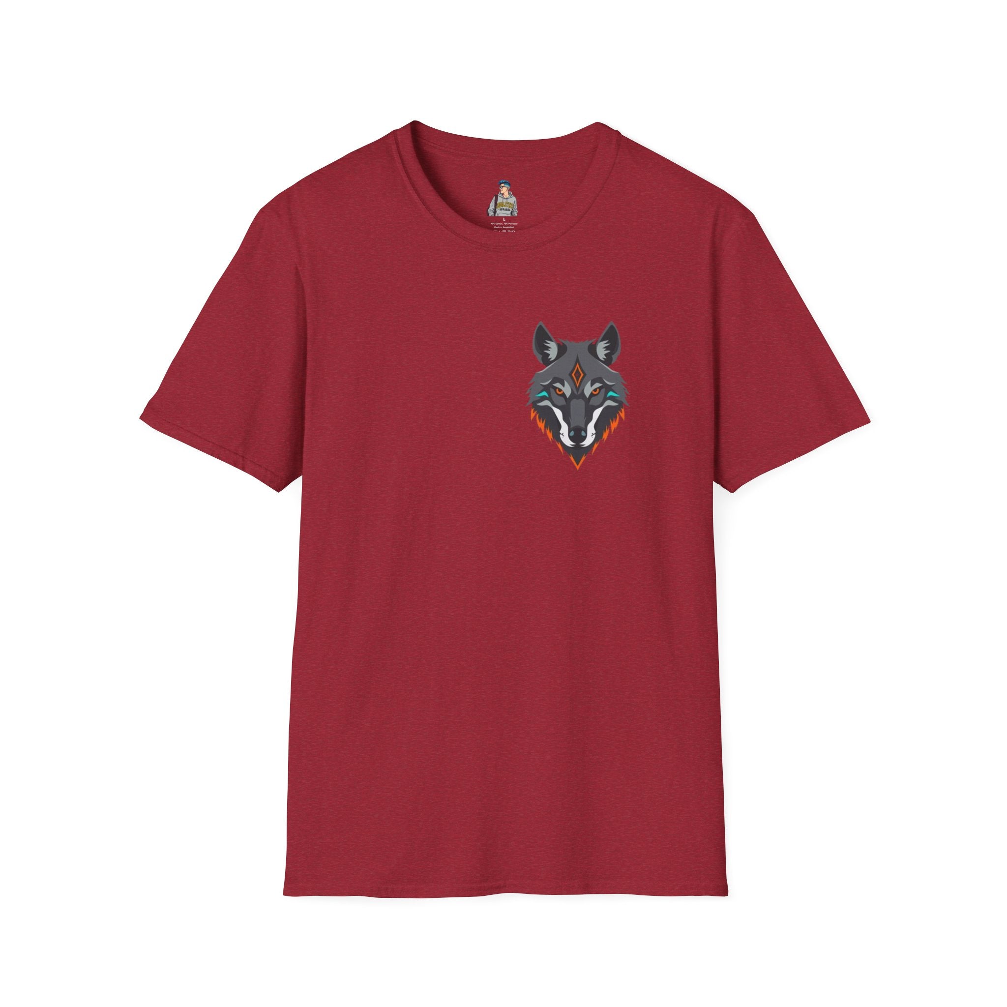 Mystical Wolf Design Unisex Softstyle T-shirt
