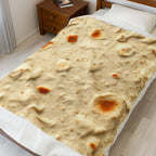 Flour Tortilla Burrito Print Velveteen Plush Blanket – For Comfort and Warmth