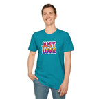 Just Love Unisex Softstyle T-Shirt | Perfect for Pride, Anniversaries, and Everyday Wear