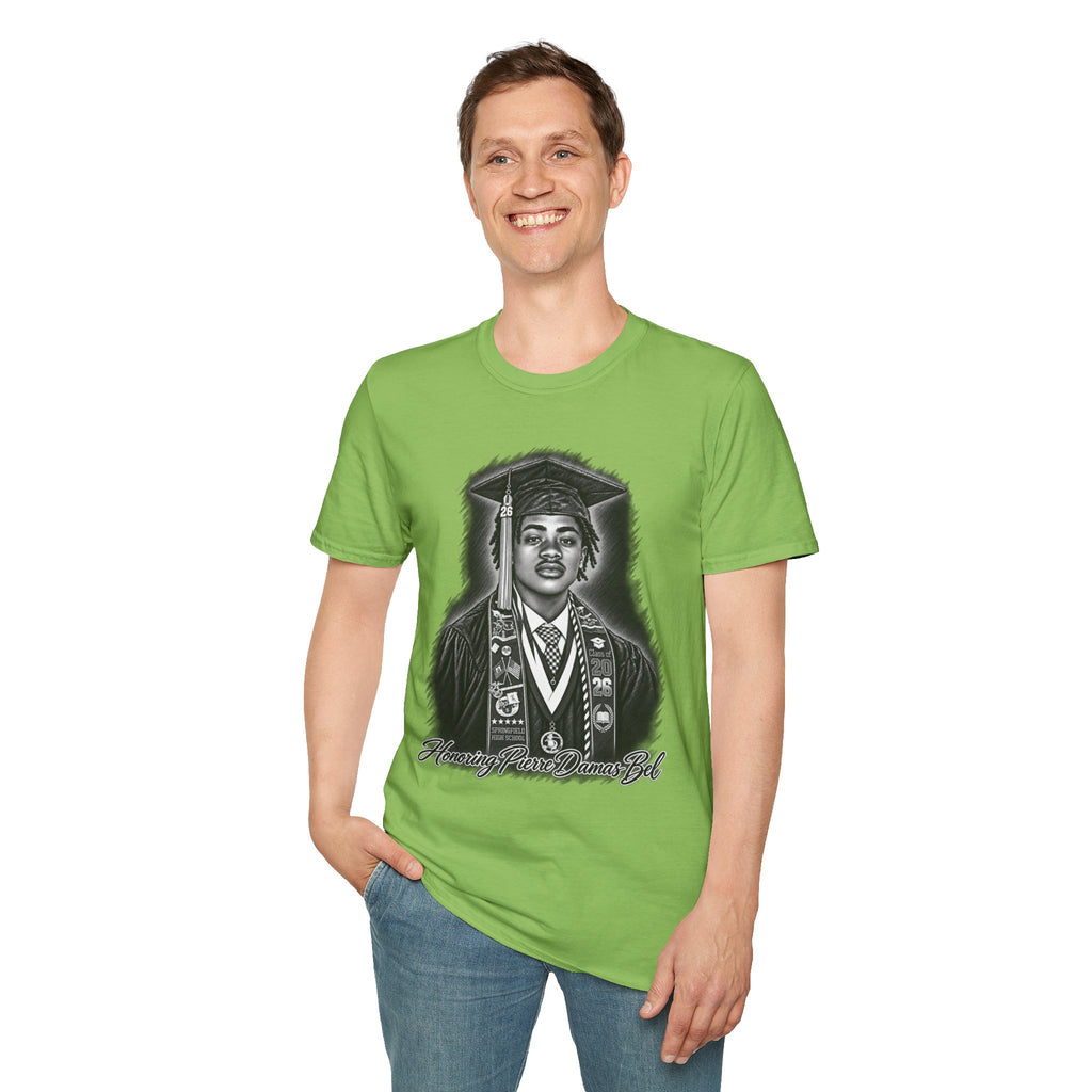 Portrait Front and Back - In Memory of Pierre Damas Bel T-Shirt