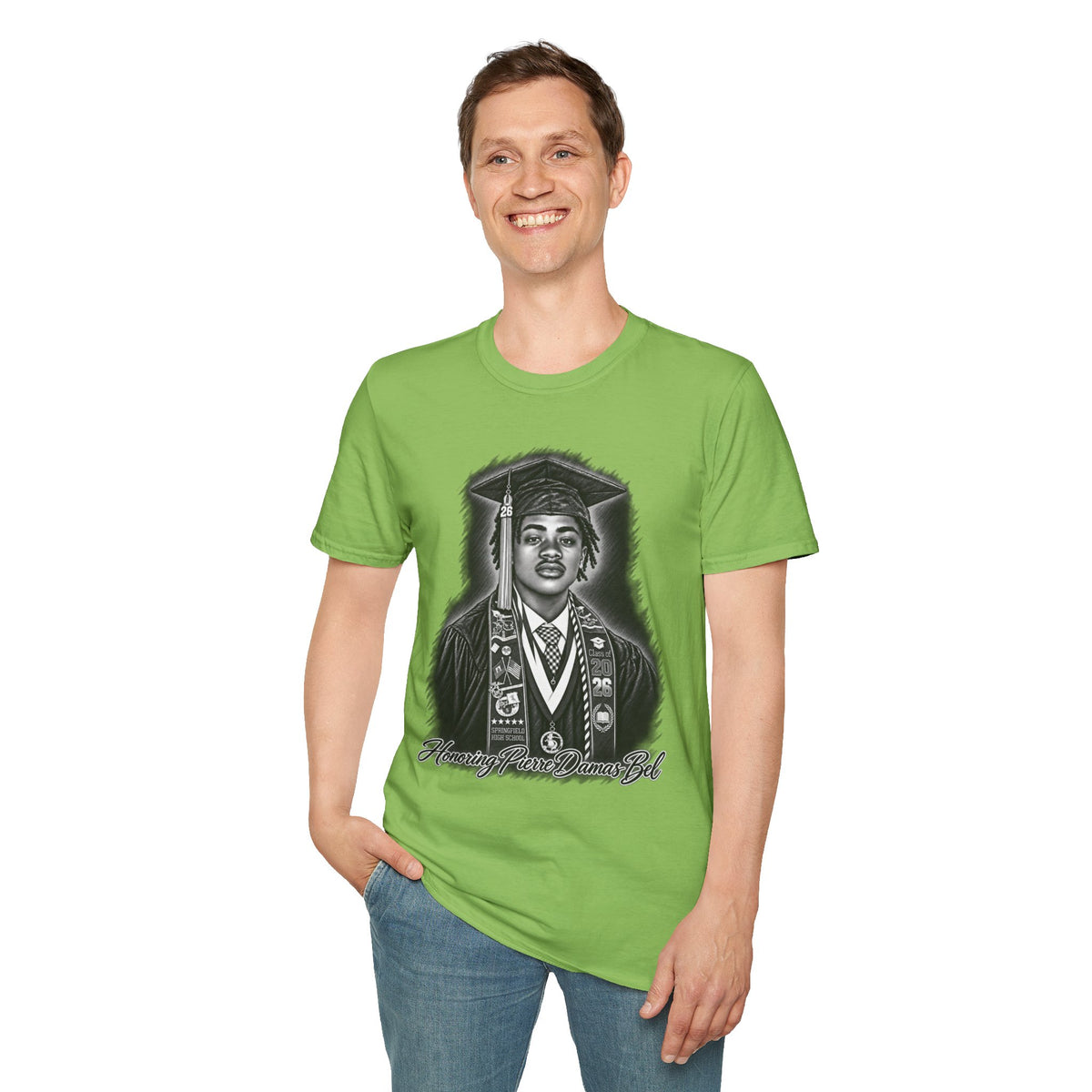 Portrait Front and Back - In Memory of Pierre Damas Bel T-Shirt