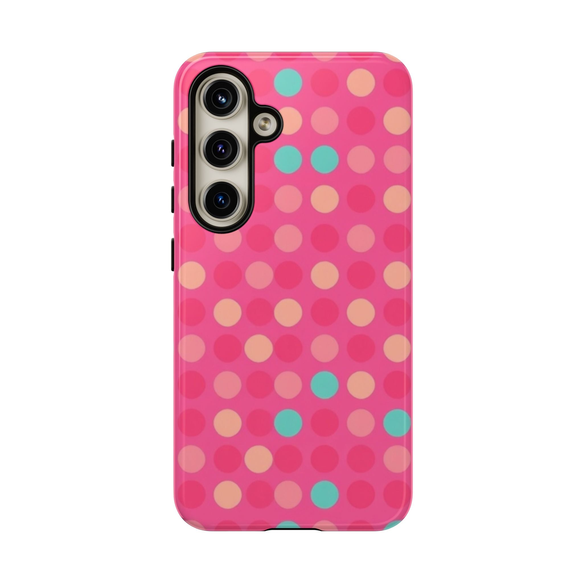 Android OR iPhone Protective Cases - Retro Polka Dots Pattern Tough Case
