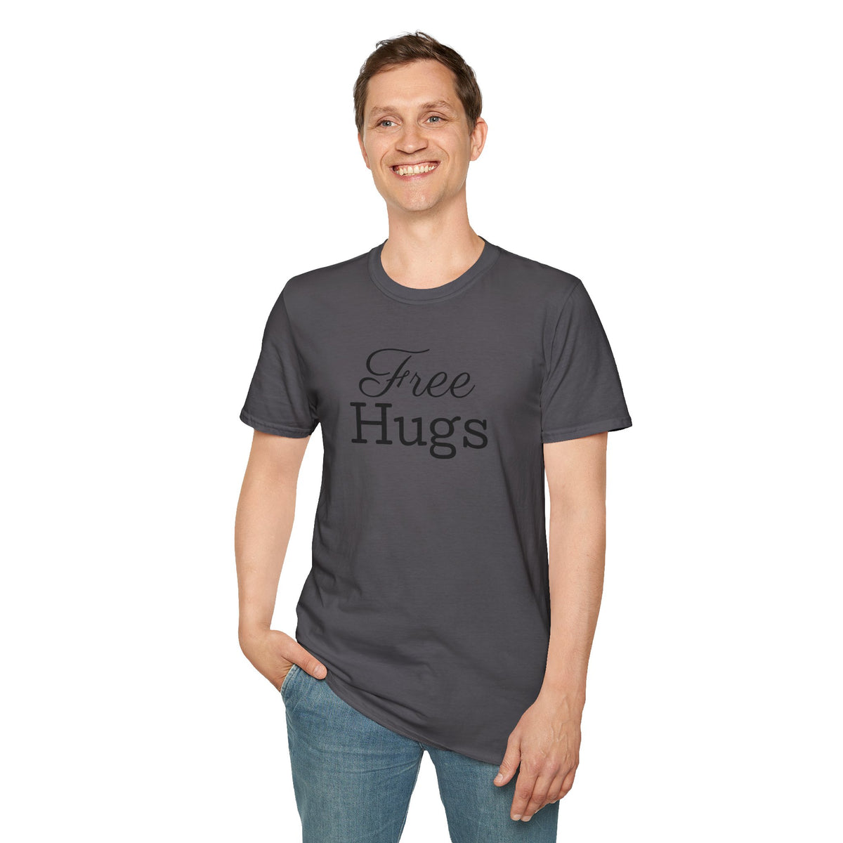 Emotional Support Human Free Hugs Unisex Softstyle T-Shirt