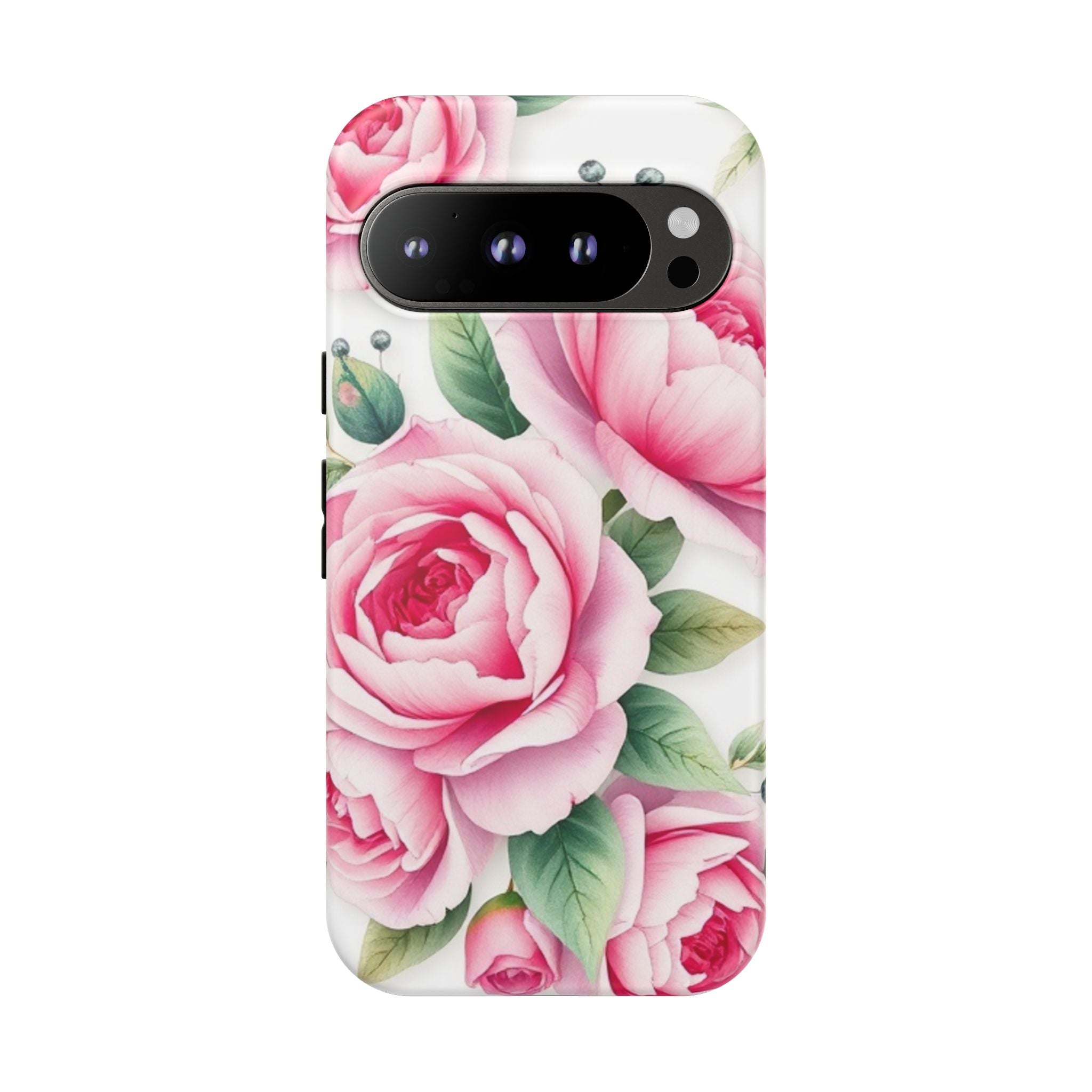 Android OR iPhone Compatible Cases - Pink Flower Design - Unique Tough Cases