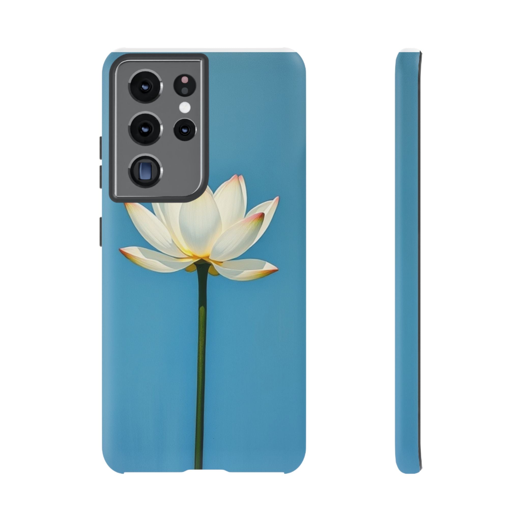 Open White Peace Lily Design Tough Case For Android & iPhone