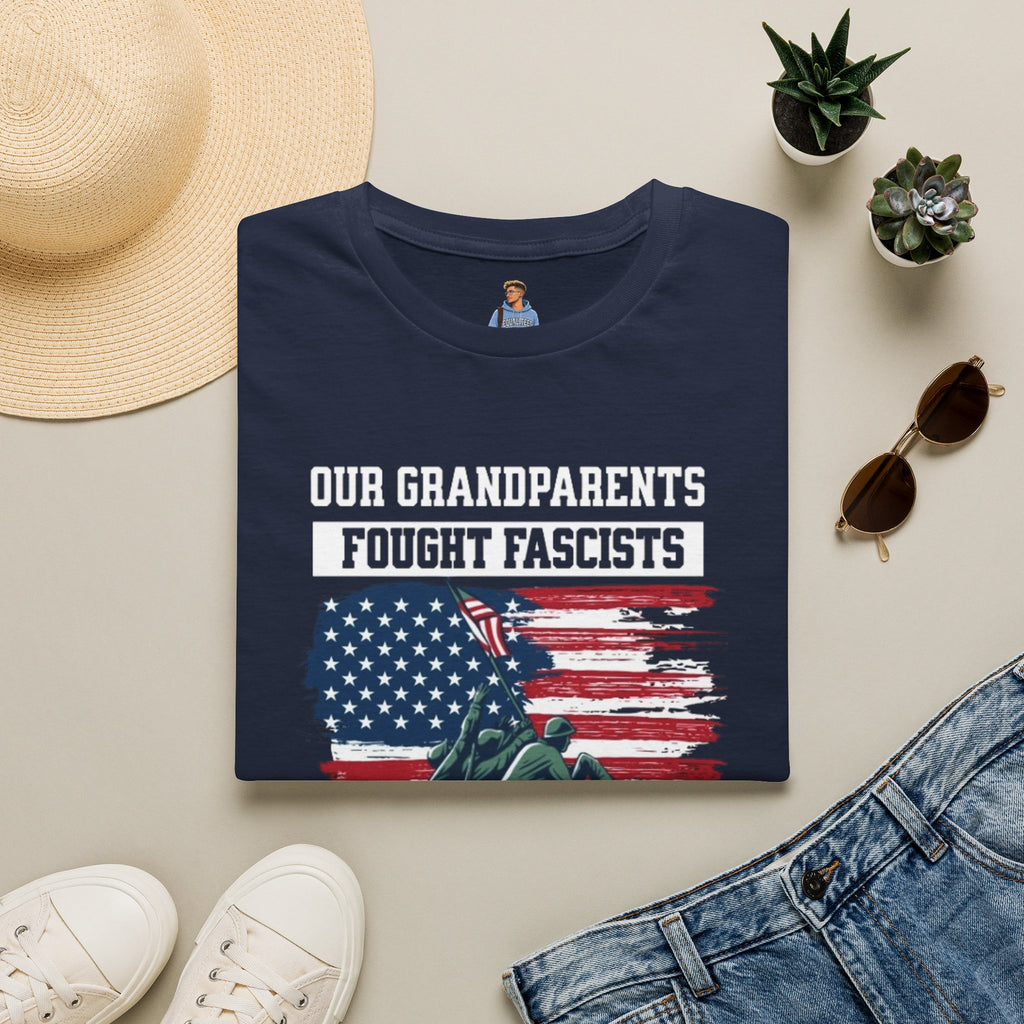 Unisex Softstyle T-Shirt: 'Our Grandparents Fought Fascists' Patriotic Tee