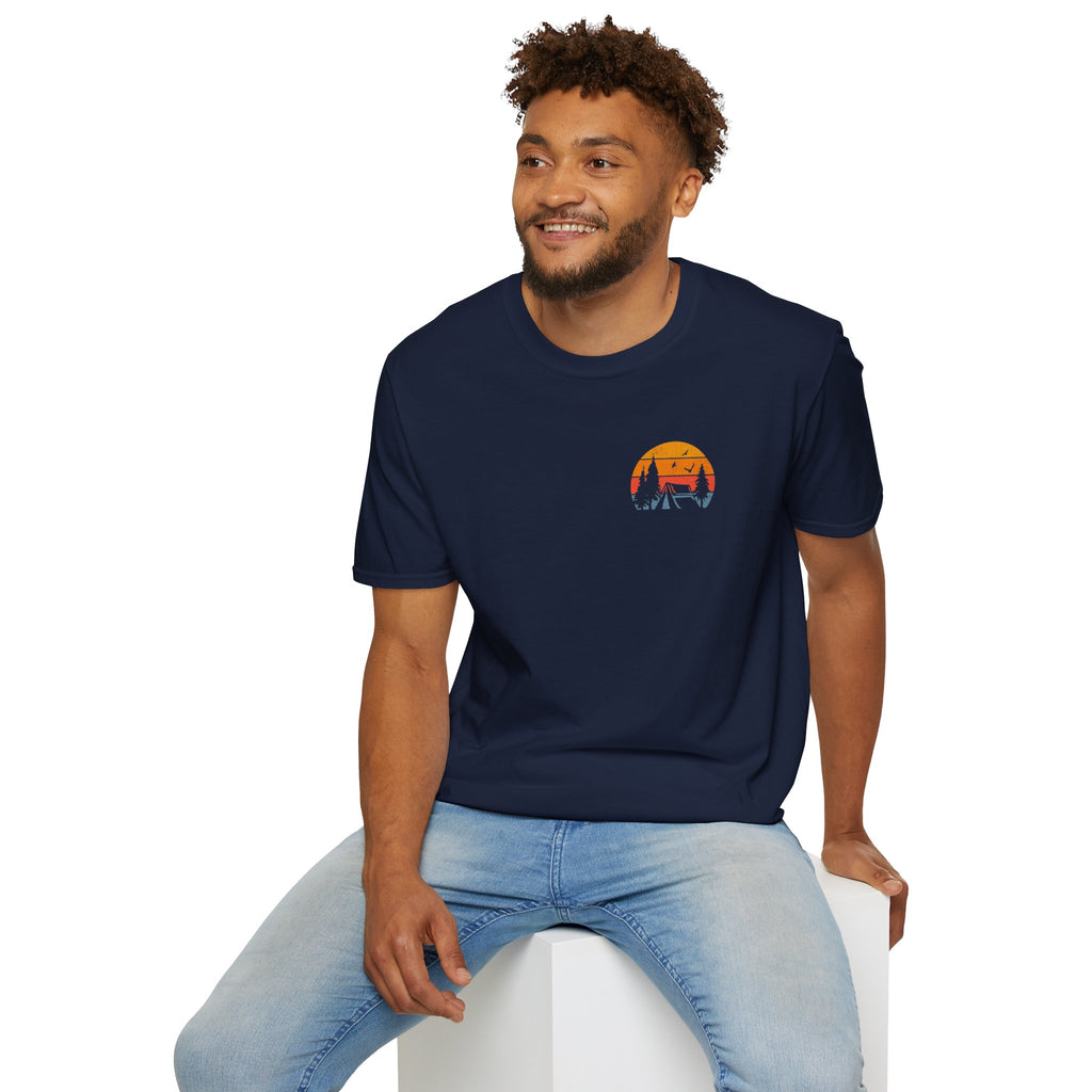 Unisex Softstyle T-Shirt - 'I'd Rather Be Camping' Adventure Tee